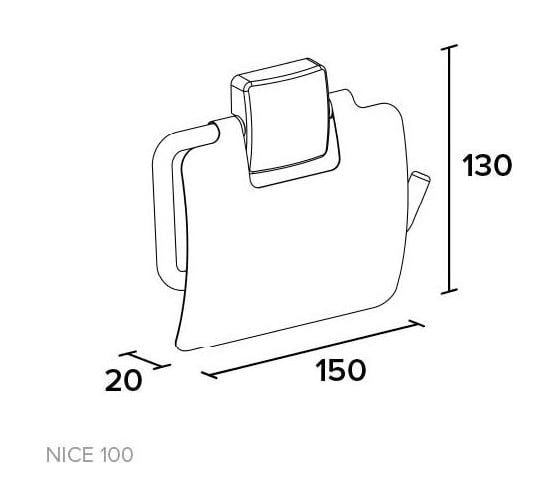 Держатель для туалетной бумаги KOIN с крышкой NICE100 NI100