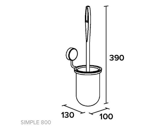 Ёрш для унитаза KOIN подвесной SIMPLE800 SI800