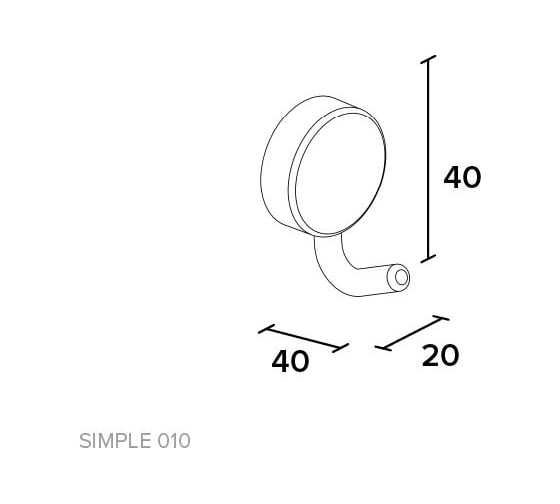 Крючок KOIN одинарный SIMPLE010 SI010