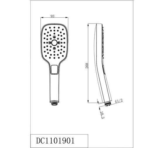 Ручная лейка D&K DC1101901