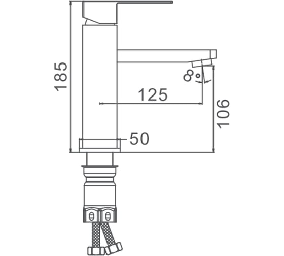 Смеситель для раковины Ekko серый E1082-22
