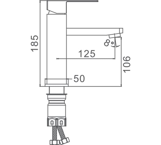 Смеситель для раковины Ekko черный E1082-8