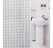 Штора для ванной комнаты Tatkraft CHRYSTAL 3D PEVA 18815