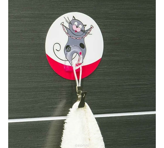 Адгезивный крючок Tatkraft FUNNY CATS TOM 18228 1