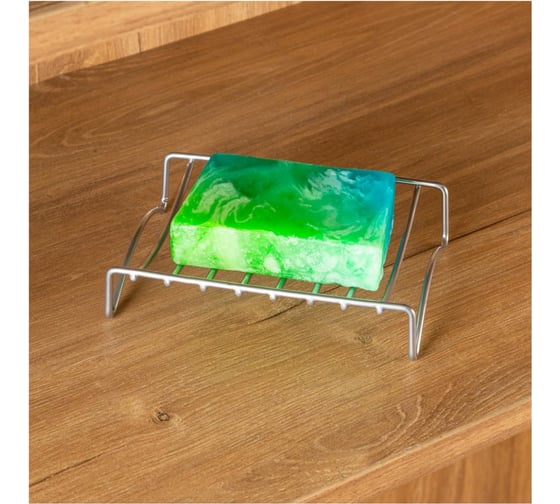 Настольная мыльница Agness 13x10x3 см., хром 768-719