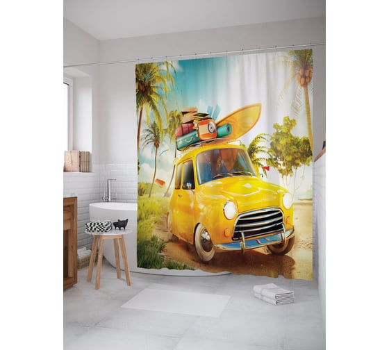 Фотоштора в ванную JOYARTY МУЛЬТИ 180x200 см sc_294375 1