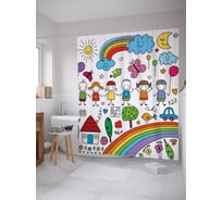 Фотоштора в ванную JOYARTY МУЛЬТИ 180x200 см sc_378804