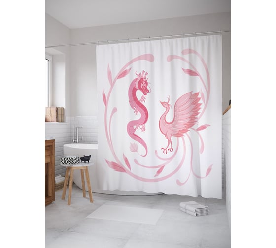 Фотоштора в ванную JOYARTY МУЛЬТИ 180x200 см sc_74509 1