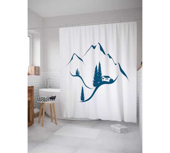 Фотоштора в ванную JOYARTY МУЛЬТИ 180x200 см sc_84238 1