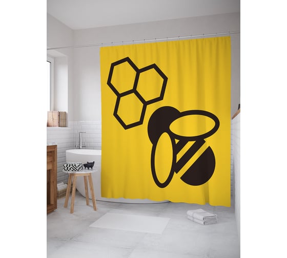 Фотоштора в ванную JOYARTY МУЛЬТИ 180x200 см sc_84746 1