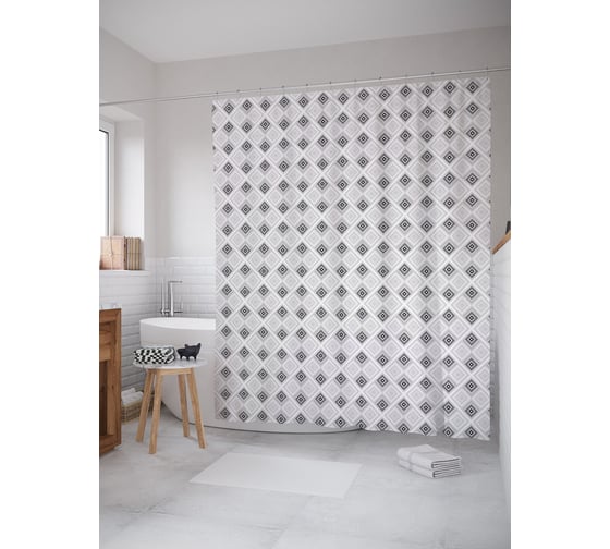 Фотоштора в ванную JOYARTY МУЛЬТИ 180x200 см sc_81958