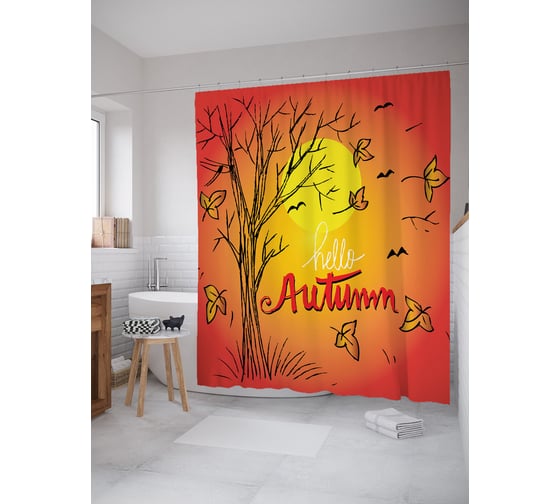 Фотоштора в ванную JOYARTY МУЛЬТИ 180x200 см sc_66226 1