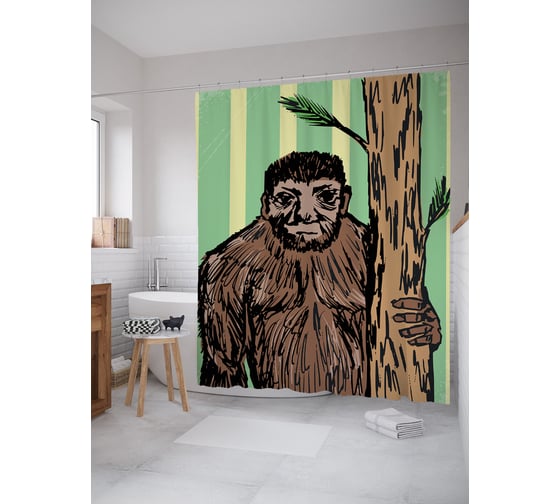 Фотоштора в ванную JOYARTY МУЛЬТИ 180x200 см sc_69304 1