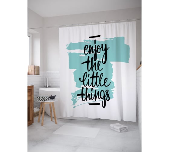 Фотоштора в ванную JOYARTY МУЛЬТИ 180x200 см sc_67498 1