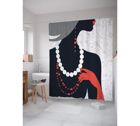 Фотоштора в ванную JOYARTY МУЛЬТИ 180x200 см sc_69322 1