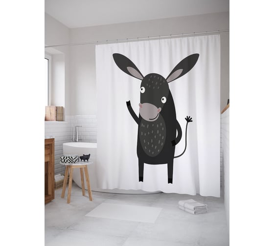 Фотоштора в ванную JOYARTY МУЛЬТИ 180x200 см sc_73222 1