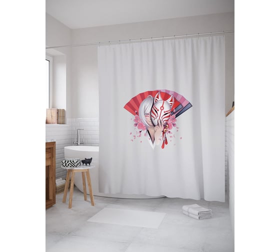 Фотоштора в ванную JOYARTY МУЛЬТИ 180x200 см sc_375931 1