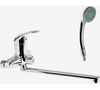 Смеситель для ванны Zein излив 30 см, картридж 35 мм, с душевым набором, хром ZC2047 7603372