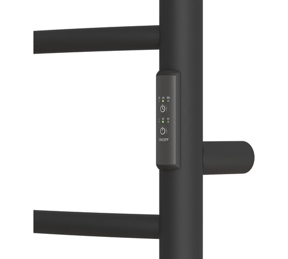 Электрический полотенцесушитель Point Афина П5 500x800 с полкой, диммер справа, черный PN04858PB