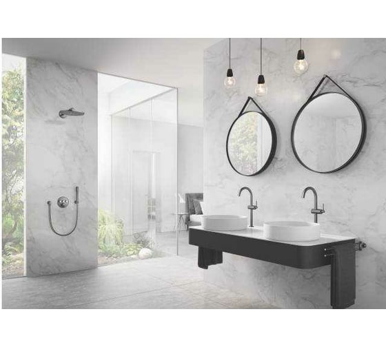 Держатель для полотенца GROHE Atrio New двойной, темный графит матовый 40308AL3