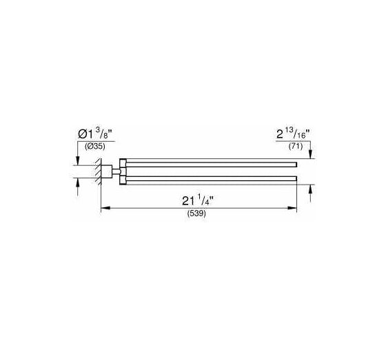 Держатель для полотенца GROHE Atrio New двойной, темный графит матовый 40308AL3