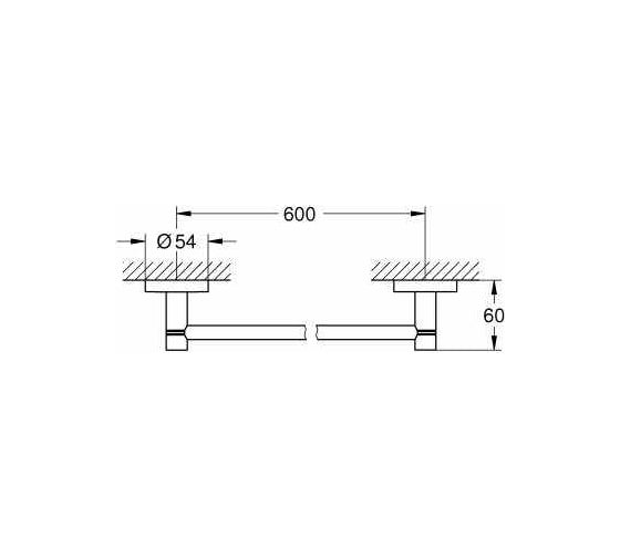 Держатель для банного полотенца GROHE Essentials 600 мм, цвет теплый закат матовый 40366DL1