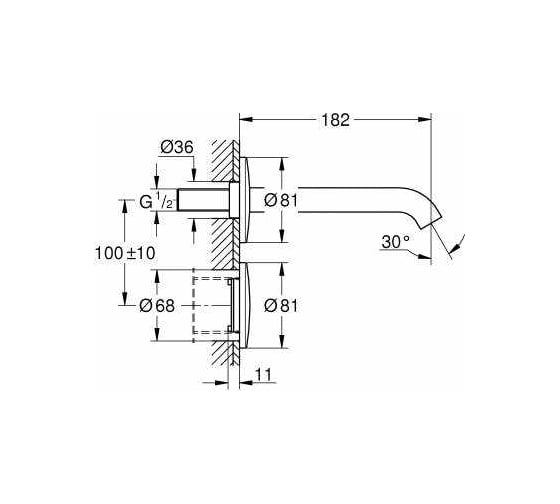 Инфракрасная электроника для раковины GROHE Essence E без смешивания 36447000