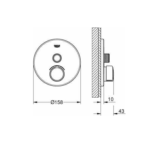 Смеситель для ванны/душа GROHE SmartControl 29144000