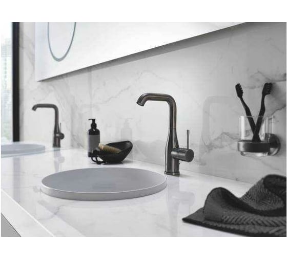 Смеситель для раковины GROHE Essence New с высоким изливом, сливной гарнитур 32628AL1