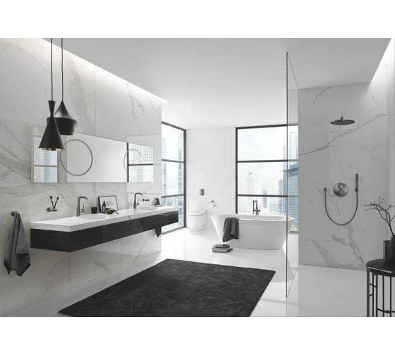 Смеситель для раковины GROHE Essence New с высоким изливом, сливной гарнитур 32628AL1