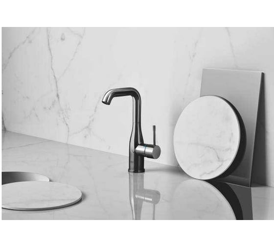 Смеситель для раковины GROHE Essence New с высоким изливом, сливной гарнитур 32628A01