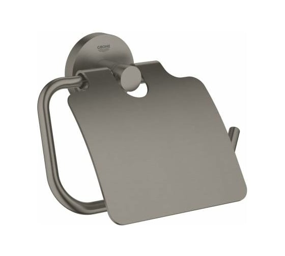 Держатель для туалетной бумаги с крышкой GROHE Essentials цвет темный графит, матовый 40367AL1