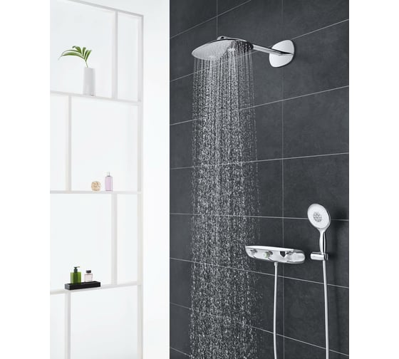Душевая система с термостатическим смесителем и верхним душем GROHE Rainshower SmartControl MONO360 26446000
