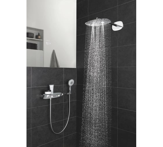 Душевая система с термостатическим смесителем и верхним душем GROHE Rainshower SmartControl MONO360 26446000