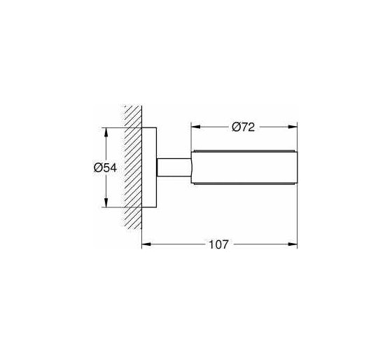 Держатель GROHE Essentials цвет темный графит глянец 40369A01