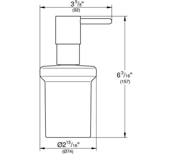 Дозатор жидкого мыла GROHE Essentials цвет темный графит, глянец 40394A01