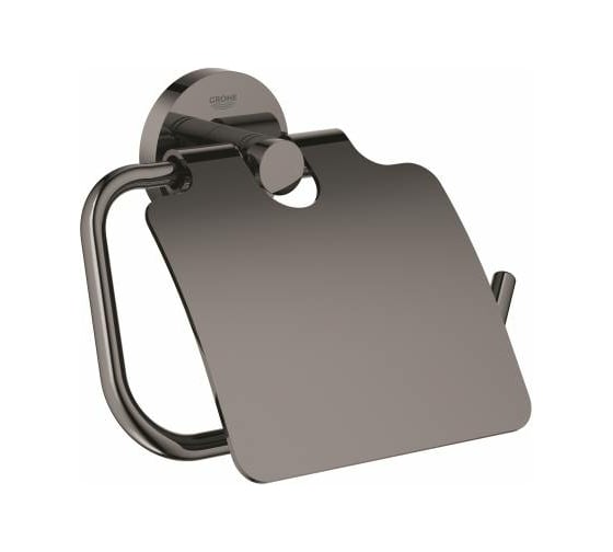 Держатель для туалетной бумаги с крышкой GROHE Essentials цвет темный графит 40367A01
