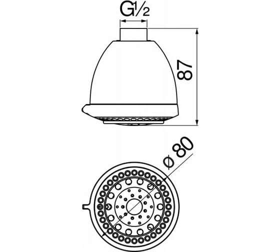 Верхний душ NOBILI AD139/54CR 80 мм 00000106653