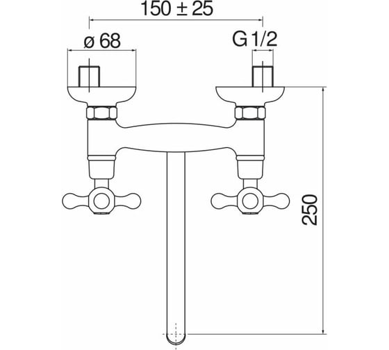 Смеситель для ванны NOBILI GRAZIA GRC5003BR бронза 00000106586