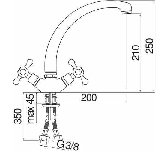 Смеситель для кухни NOBILI бронза GRC5117/5BR 00000041139