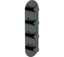 Термостатический смеситель для ванны NOBILI 3 выхода, глянцевый черный WE00103/TFLP 00000106804