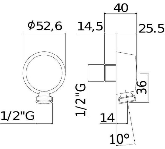Шланговое подключение для душа Paffoni ZACC130NO 00239283