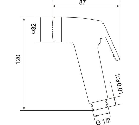 Лейка гигиенического душа Timo хром SL-2052/00