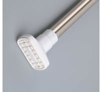 Карниз для ванной Доляна усиленный нержавеющая сталь 110-200 см 2515991