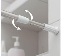 Карниз для ванной комнаты Доляна 70-120 см., нержавеющая сталь 1406049