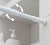 Карниз для ванной комнаты Доляна 110-200 см белый 655656