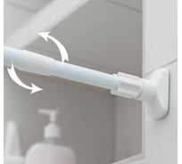 Карниз для ванной Доляна усиленный, белый, 140-260 см 138924