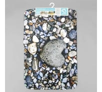 Набор ковриков для ванны и туалета Доляна Галька 40х50, 50х80 см, 2 шт. 4280831