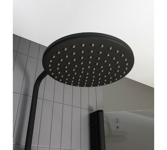 Душевой гарнитур IDDIS Ray с верхней лейкой, черный матовый RAYMS3Fi76