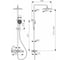 Душевая система с термостатом KAISER Quadris Black Matt 25282-2 2